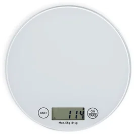 Livoo Balance de cuisine électronique DOM494W en verre, 5 kg