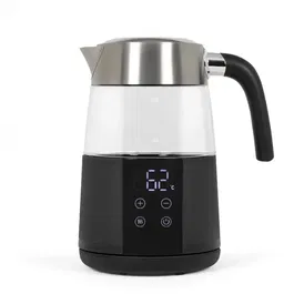 Livoo DOD221N - Bouilloire digitale électrique en inox - 2200W, 1.7L - Socle 360°, réglage température 40-100°C, 13 niveaux, maintien au chaud, affichage tactile