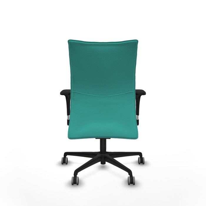 Piqueras Y Crespo Chaise de bureau Albacete Confidente Turquoise avec mécanisme Synchro et accoudoirs 1D
