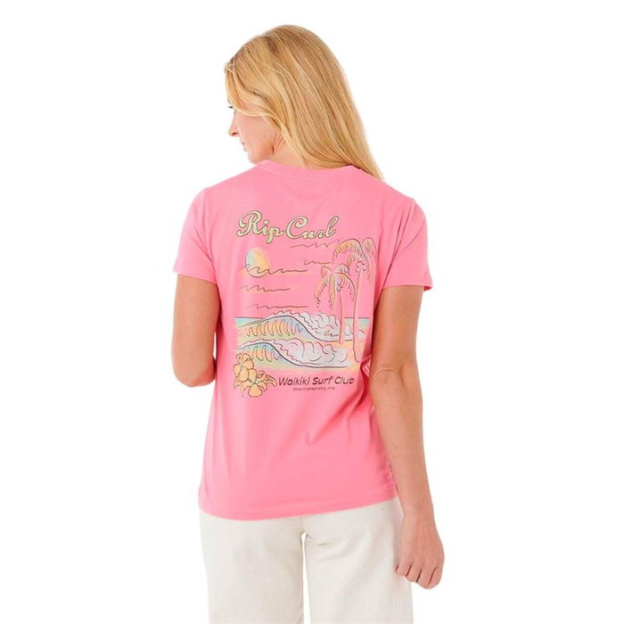 T-shirt à manches courtes femme Rip Curl Waikiki Standard Tee Rose 18-20 Ans