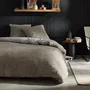 Today - Parure de lit Teddy - Collection Bien au Chaud - Housse de couette 240x220 cm et 2 taies - Microfibre et tissu Teddy - Beige uni