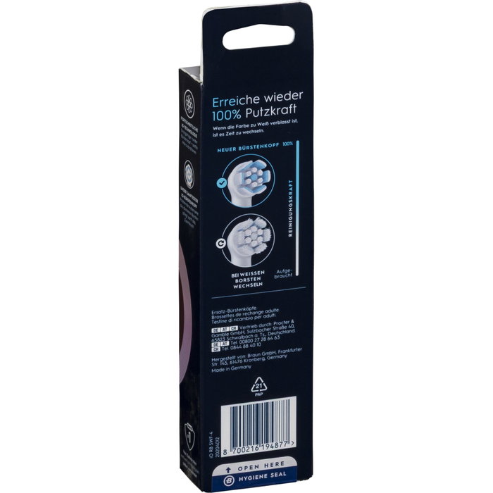 Oral-B Têtes de brosse à dents iO Gentle Cleaning, Blanc, Lot de 4 Oral-B Têtes de brosse à dents iO Gentle Cleaning, Blanc, Lot de 4