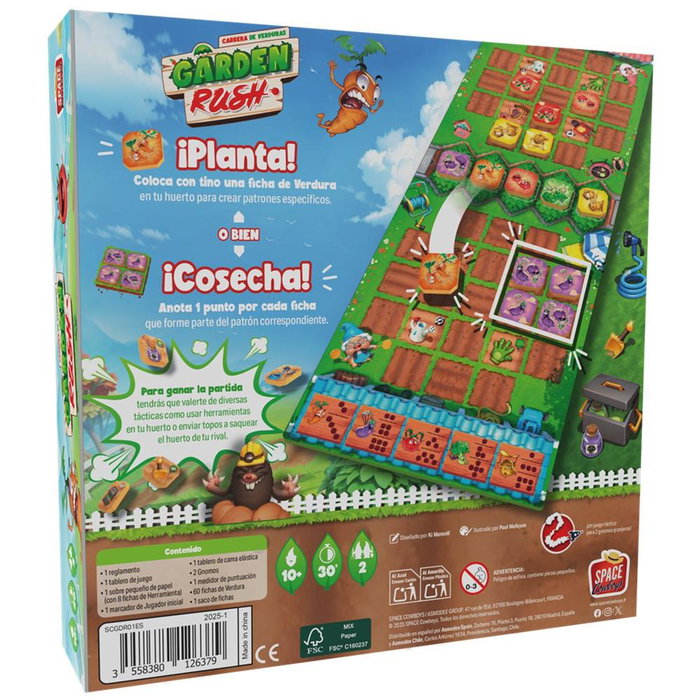 Space Cowboys Garden Rush SCGDR01ES Jeu de Société Stratégique pour 2 Joueurs à Partir de 10 Ans, Version Française