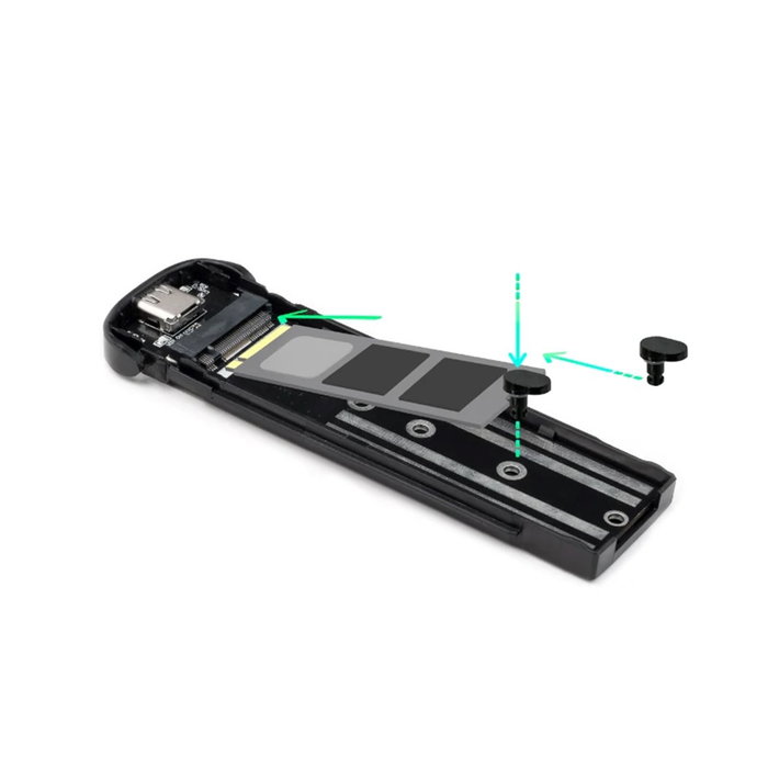 Tooq TQE-2202S Boîtier Externe M.2 NGFF USB 3.1 Gen1 Argent pour SSD