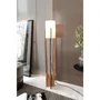 D By M.Red Lampadaire Walnut avec corps en papier kraft et MDF