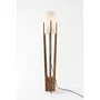 D By M.Red Lampadaire Walnut avec corps en papier kraft et MDF
