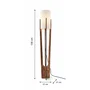 D By M.Red Lampadaire Walnut avec corps en papier kraft et MDF