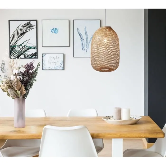 Intermas Gardening Suspension Bari en Bambou Tressé Ø 35 cm