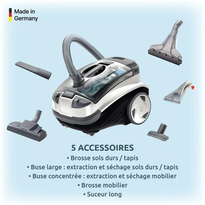THOMAS Aquatic Panda Aspirateur détacheur 2 en 1 - 1700W max - 83 dB(A)