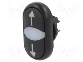 EATON ELECTRIC Commutateur double noir 22mm avec flèches, 1 position stable