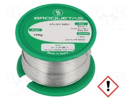 BROQUETAS Fil de brasage sans plomb Sn99,3Cu0,7 1mm 100g