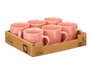 Vessia Tasse Café au Lait Rose Pâle Céramique Brillante 210 ml 11x8x8 cm (Set de 24)