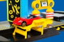 Molto - Parking 4 niveaux avec 5 voitures incluses - Jeu de construction en plastique pour enfants