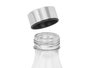 Vivalto Bouteille bouchon acier Fresh Water 9x25x9cm Verre Acier Transparent Argent 1L (Set de 12)