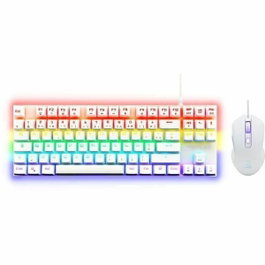 The G-Lab COMBO MERCURY Pack Gamer Clavier Mécanique TKL et Souris Gaming Blanc