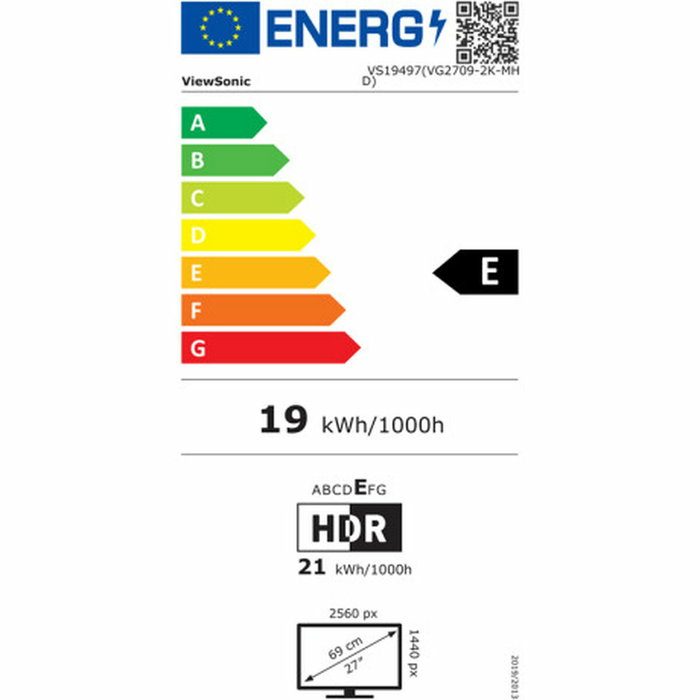 Écran ViewSonic VG2709-2K-MHD-2 100 Hz