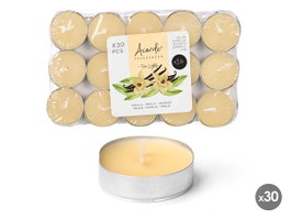 Acorde Lot de 30 bougies chauffe-plat parfum vanille 3h 19 x 2,7 x 11,2 cm (Set de 24)