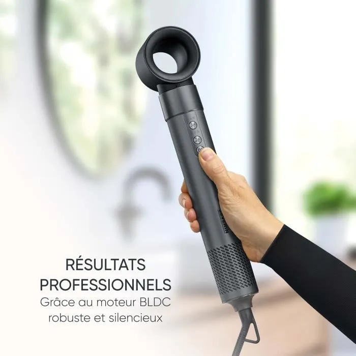 Severin Multistyler 5-en-1 - Brosse coiffante ionique avec moteur BLDC 1500 W - 5 embouts interchangeables (brosse ovale, brosse plate, brosses rondes, concentrateur) - Gris et noir