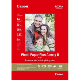 Canon 2311B019 Papier Photographique Brillant II Plus PP-201 A4 20 Feuilles
