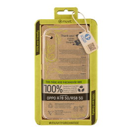 Muvit for Change Coque Recycletek Transparente pour OPPO A78 5G / A58 5G