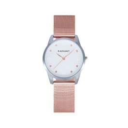Radiant RA593203 avec motif marguerites, cadran blanc et bracelet rose