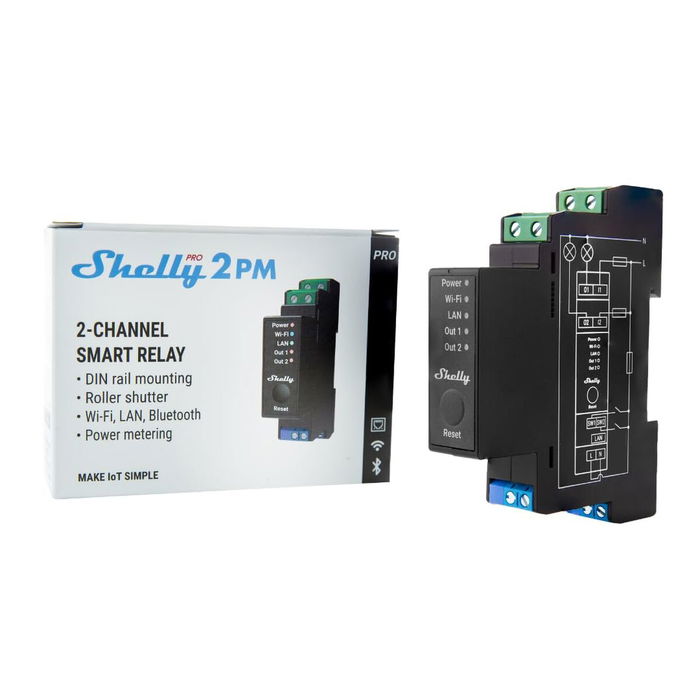 Module relais Shelly DIN PRO 2PM
