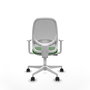 PIQUERAS Y CRESPO Chaise de Bureau Cilanco Synchro Vert et Gris