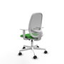 PIQUERAS Y CRESPO Chaise de Bureau Cilanco Synchro Vert et Gris