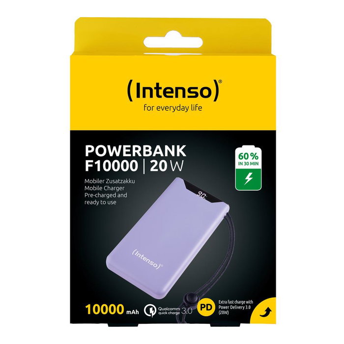 Intenso Powerbank F10000 Lila 10000 mAh Charge Rapide Power Delivery Quick Charge 3.0 USB-A USB-C