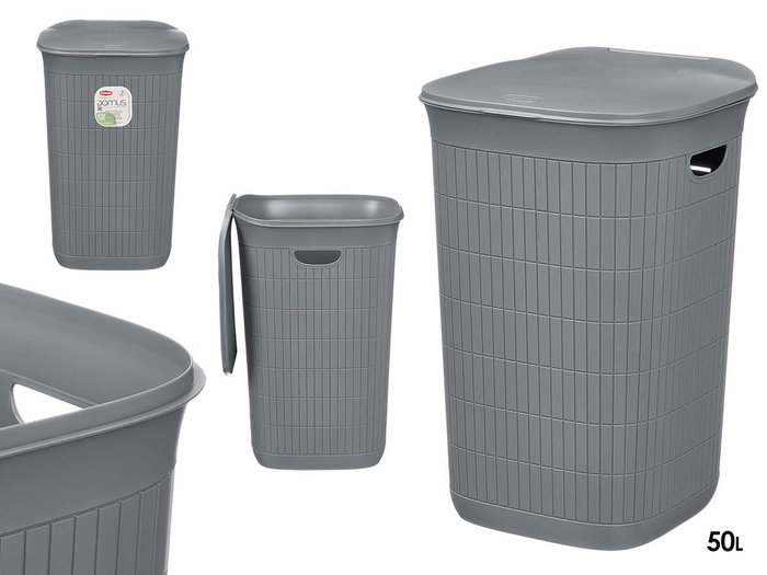 STEFANPLAST Pongotodo Domus 50L Gris Azulado Bac de Rangement Plastique PP 36x56x37 cm (Set de 6) STEFANPLAST Pongotodo Domus 50L Gris Azulado Bac de Rangement Plastique PP 36x56x37 cm (Set de 6)