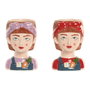 Home ESPRIT Cache-pot Urbain Multicouleur Céramique (Lot de 2)