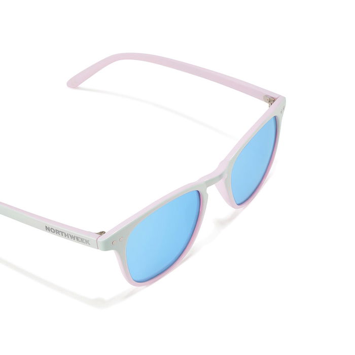 Northweek Lunettes de soleil WALL GRADIANT PALE MINT GREEN & PINK, unisexe, monture verte, verres bleus, polycarbonate, UV400