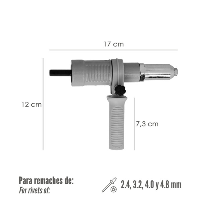 WOLFPACK LINEA PROFESIONAL Kit Remachadora Para Taladro