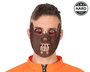 Masque Marron Cannibale avec Barreaux en PVC pour Halloween - Masque Effrayant Adulte pour Déguisement Serial Killer ou Asile