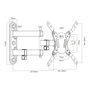 MacLean MC-418 Support de TV 23-43 pouces 30 Kg