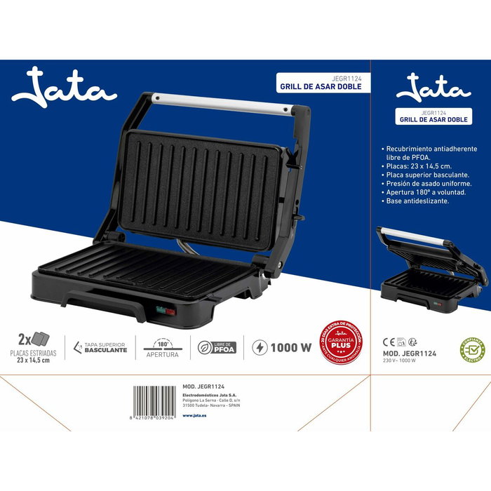 Grill JATA JEGR1124 Noir 1000 W Grill JATA JEGR1124 Noir 1000 W