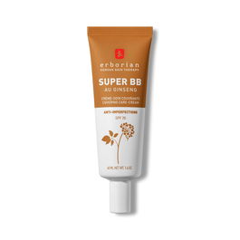 Erborian Crème BB Super Ginseng SPF 20, Haute Couverture, Teint Caramel n°20, 40 ml, Maquillage Visage Coréen