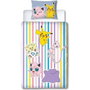 Pokémon Parure de lit réversible Pikachu, Mew, Togepi, Jigglypuff & Métamorph, 140 x 200 cm