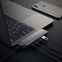 Satechi Hub Adaptateur USB-C Pro avec Ports HDMI 4K, USB 3.0, Ethernet Gigabit et Micro SD pour MacBook Pro 13" et 15" (2016-2018)
