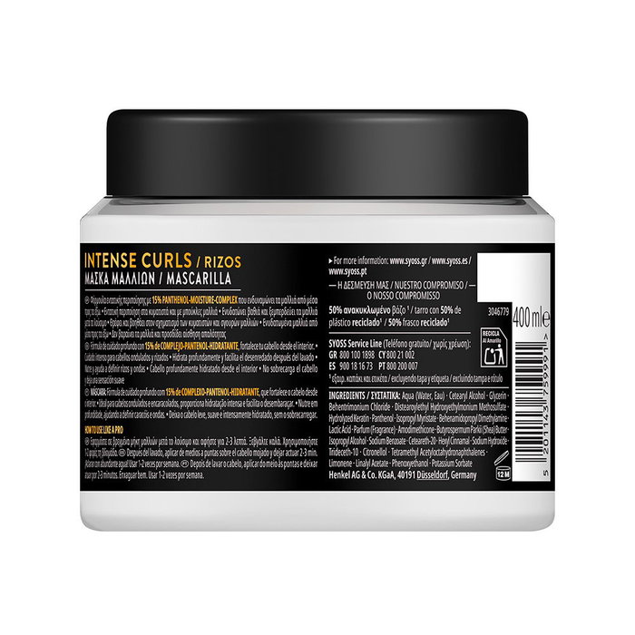 Syoss Masque capillaire Boucles Intenses 400 ml