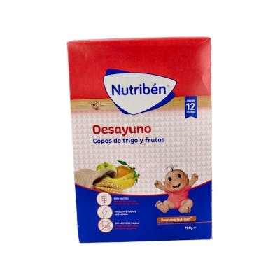 NUTRIBEN Petit-déjeuner Flocons de Blé et Fruits 750g NUTRIBEN Petit-déjeuner Flocons de Blé et Fruits 750g
