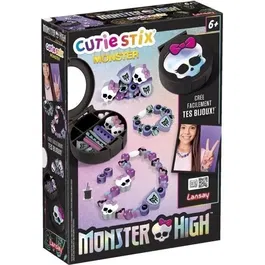 Lansay 33122 Cutie Stix - Coffret Création de Bijoux Monster High - Perles Pré-découpées pour Collier et Bracelets - Jouet Enfant Dès 6 Ans