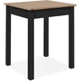 CAPRI 81A Table à Manger Carrée 4 Personnes Chêne Artisan et Noir MDF 60 x 67 x 76 cm