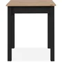 CAPRI 81A Table à Manger Carrée 4 Personnes Chêne Artisan et Noir MDF 60 x 67 x 76 cm