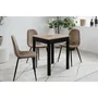 CAPRI 81A Table à Manger Carrée 4 Personnes Chêne Artisan et Noir MDF 60 x 67 x 76 cm