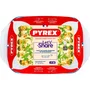 Pyrex Plat Four Rectangulaire Let's Share en Verre Borosilicate - 39 x 25 cm - Résiste jusqu'à 300°C, Micro-ondes, Lave-Vaisselle