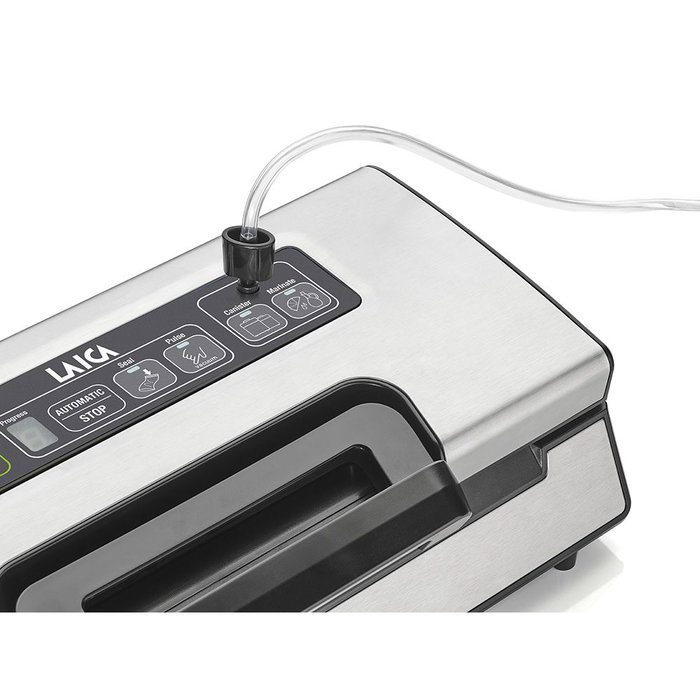Laica Machine à vide 20 L/min avec double barre de scellage, réglages de puissance et de scellage, fonction marinade, 2 rouleaux 28 x 600 cm inclus