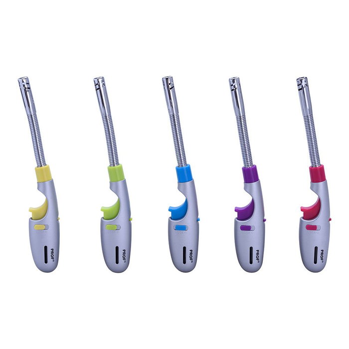 Prof Briquet électronique rechargeable à col flexible, couleurs assorties, 19x3x2 cm