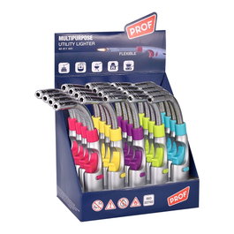 Prof Briquet électronique rechargeable à col flexible, couleurs assorties, 19x3x2 cm