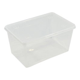 Art Plast Boîte de rangement polyvalente transparente avec couvercle 44 l